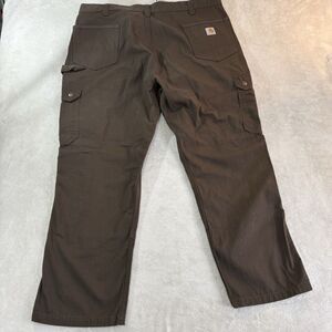 CARHARTT Relaxed Fit Ripstop Cargo Work Pants Men's 44x30 B342-DFE, Dark Brown